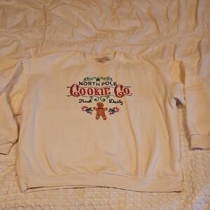 State of Mind Festive Cream Crewneck Sweater Lg